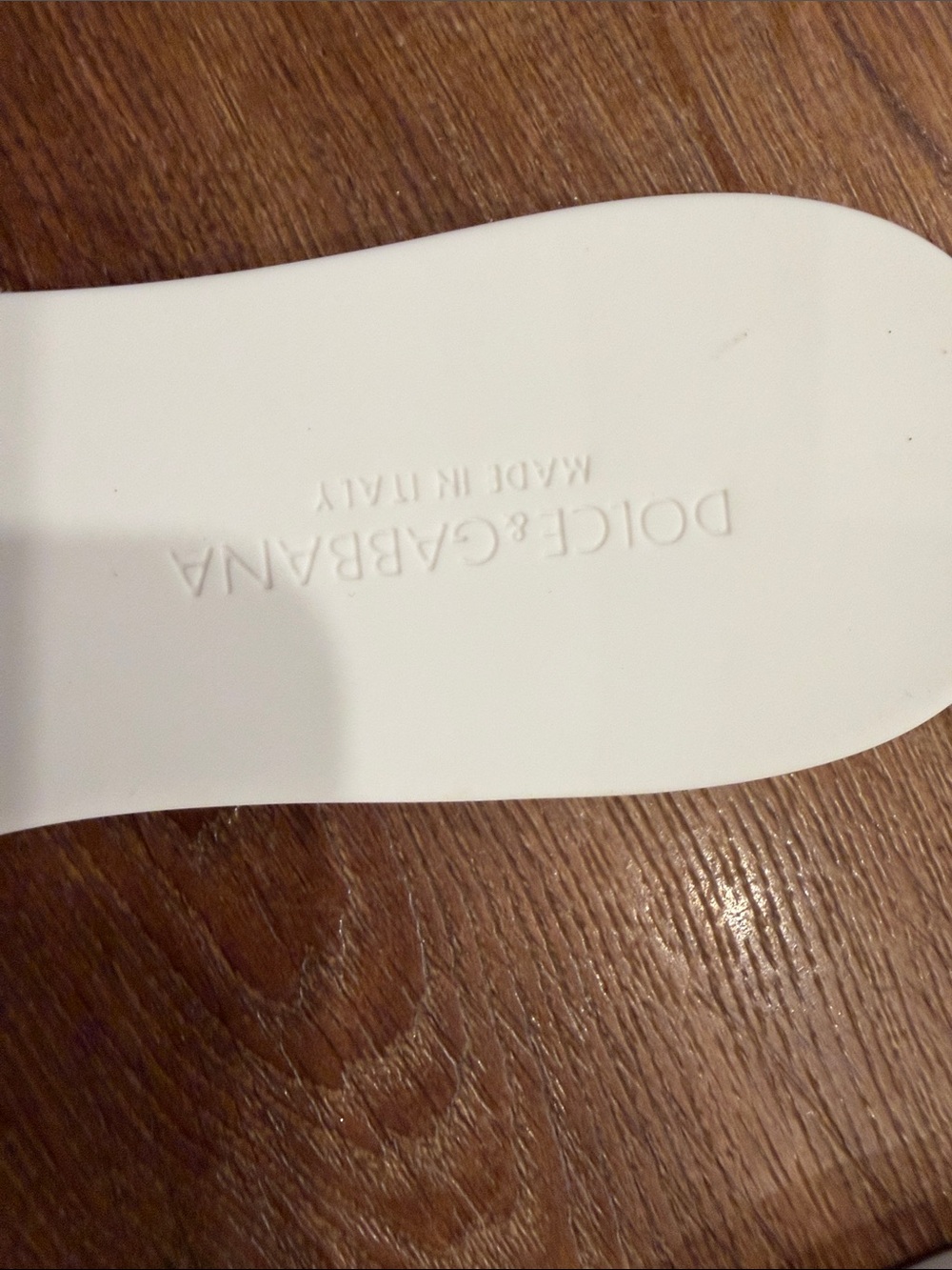 Size 39 & Gabbana White Logo Slide Sandals rubber no box - Picture 8 of 8